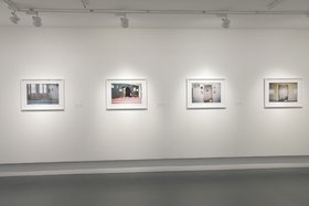 Ammar Al Attar, Prayer Room, 2012, installation view, twenty photographs, lambda c-print, matte. Courtesy of the artist and Cuadro Fine Art Gallery. Image courtesy of Sharjah Art Foundation.
