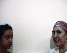Zineb Sedira, Mother Tongue, 2002. C – Grandmother and Granddaughter (Algérie). Video (color, sound) with audio headset. Format 4/3. 4 min 38 s (each vidéo).