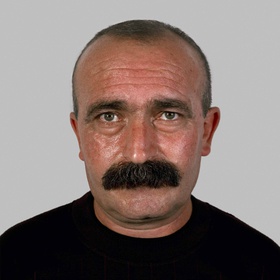 Hrair Sarkissian, Front Line, 2007, photograph printed&nbsp;on perspex (acrylic glass), 25 x 25 x 10 cm.