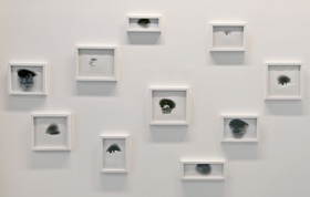 Lamia Joreige, Under-Writing Beirut &ndash; Mathaf (2013). Mixed-media installation, commissioned by the Sharjah Art Foundation. View of exhibition at Art Factum Gallery, Beirut.