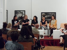 Rima Chahrour, Kathy Battista, Rijin Sahakian, Rima Alasadi, Siba Aldabbagh. Copyright ATP/Ibraaz.