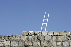 Samir Srouji, Jack's Ladder (No Angels Here), 2008, site specific installation, The Tile Factory, Old City, Jerusalem, The Jerusalem Show 2008. Courtesy of Al-Ma'mal Foundation, Jerusalem.