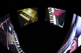 Akram Zaatari, Dance to the End of Love, 2010, installation view, FACT, Liverpool. Commissioned by Liverpool Biennial and FACT, Liverpool. Photograph by Stephen King.