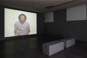 Rabih Mrou&eacute;, On Three Posters, reflections on a video-performance, 2004, installation detail, Iniva at Rivington Place, London, 2011. Courtesy of the artist and Iniva at Rivington Place, London.