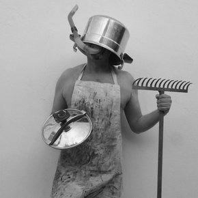 Halim Karabibene, detail of <i>Soldat n°1 Uniforme d’hiver, Les 99 premiers soldats, Soldat n°1 Uniforme d’été,</i> 2011, photograph on aluminium. Courtesy Galerie El Marsa, Tunisia.