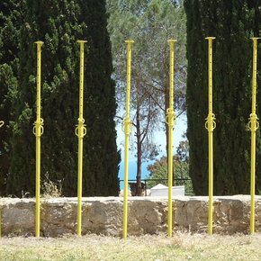 Amina Menia, <i>Undated,</i> 2012, installation view in <i>CHKOUN AHNA,</i> steel, variable size. Photograph © ATP/Ibraaz Publishing, 2012.