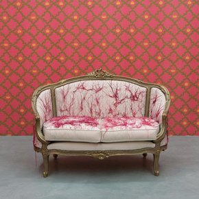 Ghada Amer, <i>Le Salon Courbé,</i> 2007, installation detail, <i>The Mediterranean Approach,</i> 2010. 