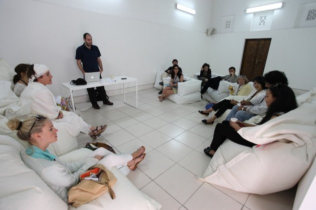 Breakout session with Joe Namy, Sharjah Art Foundation's March Meeting, 17 - 19 March 2012. Courtesy of Sharjah Art Foundation.