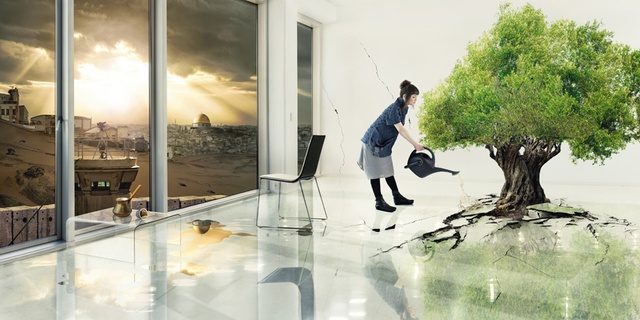 Larissa Sansour, Nation Estate, 2012, film still, 9 min.