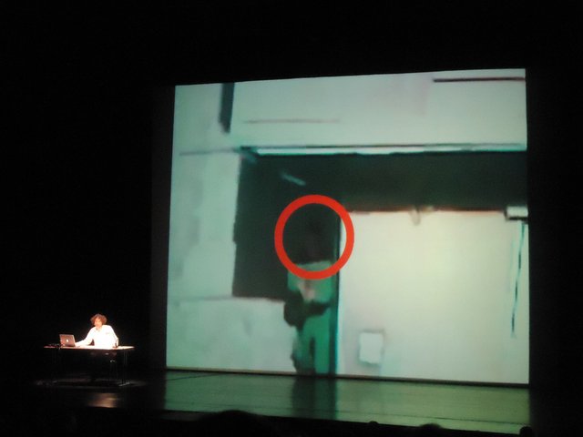 Rabih Mrou&eacute; performing The Pixelated Revolution, Staatstheatre, Kassel, Documenta 13, June 7, 2012.Copyright: ATP/Ibraaz Publishing, 2012.