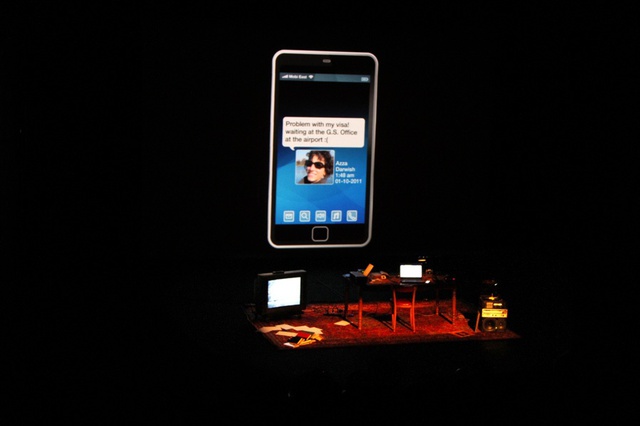 Rabih Mrou&eacute; and Lina Saneh, 33rpm and a Few Seconds (2013), theatre performance.