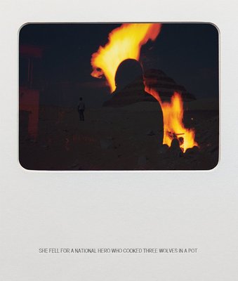 <p>Basim Magdy</p><p><em>Every Subtle Gesture</em>, 2012 - ongoing</p><p>Color prints on Fuji Crystal Archive paper and Letterpress silver text (detail), 52 x 45 cm (framed)</p><p>Courtesy artSÃ¼mer, Istanbul</p>&nbsp;