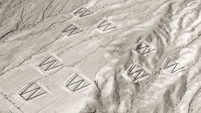 <p>Jananne Al-Ani<br /> <em>Aerial I</em>, 2011<br /> Stills from <em>Shadow Sites II</em><br /> Single channel digital video</p> <p>Courtesy the artist and the Abraaj Capital Art Prize</p> <p>Photograph by Adrian Warren</p>&nbsp;