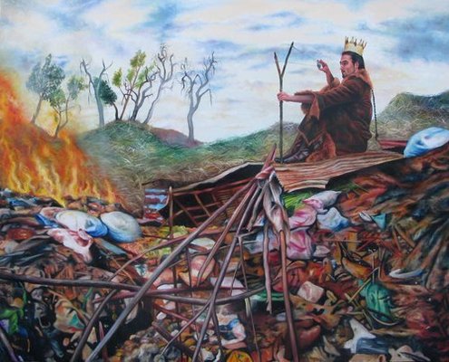 <p>Nazanin Pouyandeh<br /> <em>Le vent mauvais</em>, 2010 <br /> Oil on canvas</p> <p>130 x 162 cm <br /> Courtesy of the artist and Aaran Gallery, Tehran</p>&nbsp;