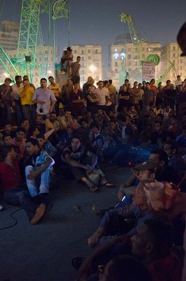 <p><em>Tahrir Cinema</em>Â </p><p>Tahrir Square, Cairo, July sit-in, 2011</p><p>Photographs posted on <em>Tahrir Cinema</em> Facebook page by the audience</p>&nbsp;
