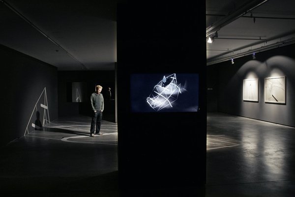 <p>Ergin ÃavuÅoÄlu</p><p><em>Silent Systems</em>, 2011</p><p>Vinyl, HD camera, wall bracket, 46â HD monitor</p><p>Floor section: 900 x 400 cm, wall section: 400 x 130 cm</p><p>Installation view, Alterity, Rampa, Istanbul, 2011</p><p>Â© Levent Yalinay</p><p>Courtesy the artist and Rampa, Istanbul</p>&nbsp;