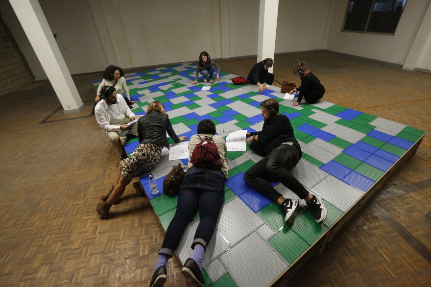 Natascha Sadr-Haghighian, pssst Leopard 2A7, 2013-ongoing. Installation view, Home Works 7 (November 11 &ndash; 24, 2015).