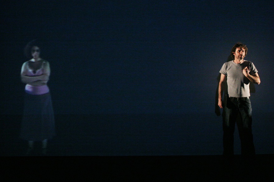 Lina Majdalanie in Rabih Mrou&eacute;, Who's Afraid of Representation?, 2005.