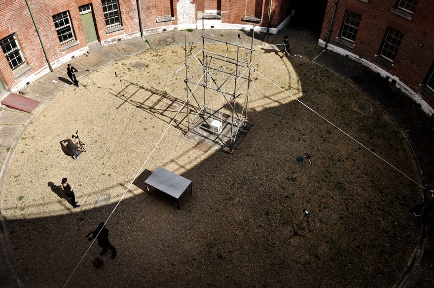 Helene Kazan, Engineering Shelter, 2015. Elevated view.