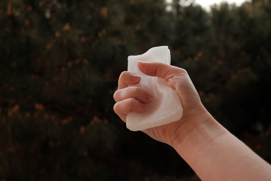 Ieva Saudargaitė, Holdhand, 2016, wax object.