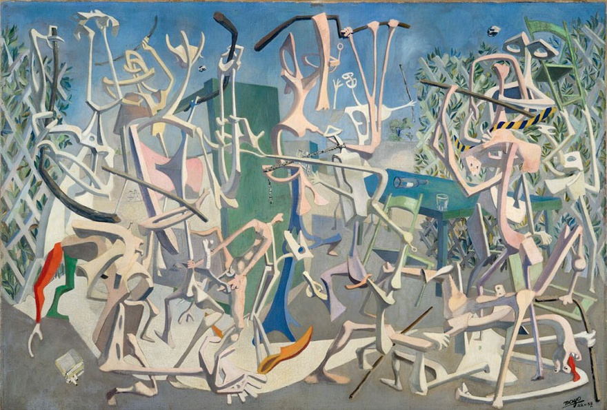 Mayo, Coup de Batons, 1937. Oil on canvas, 167 x 243 cm.
