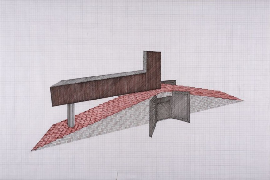 Siah Armajani, A Tomb for Neema, 2014.