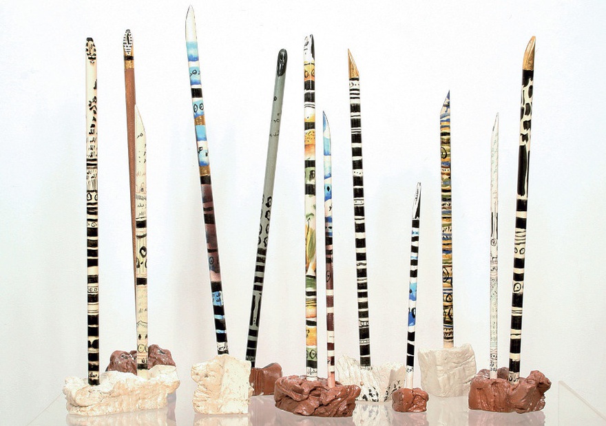 Khaled Ben Slimane, Qalams (Calligraphic Pens), 1994-2004.