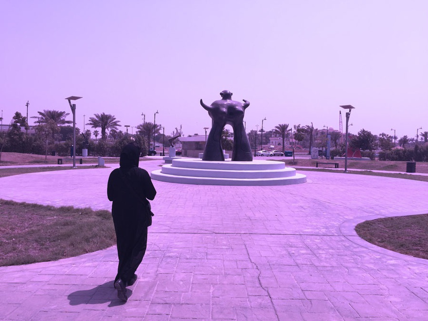 Monira Al Qadiri, A public sculpture by Henry Moore, Jeddah.