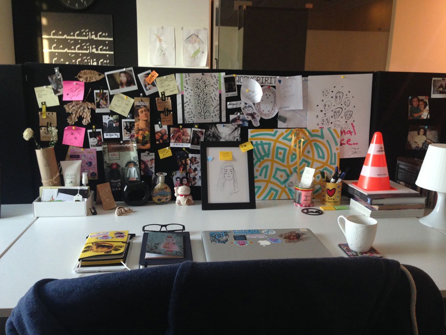 Maryam Bawazir&rsquo;s workspace, based in Riyadh.